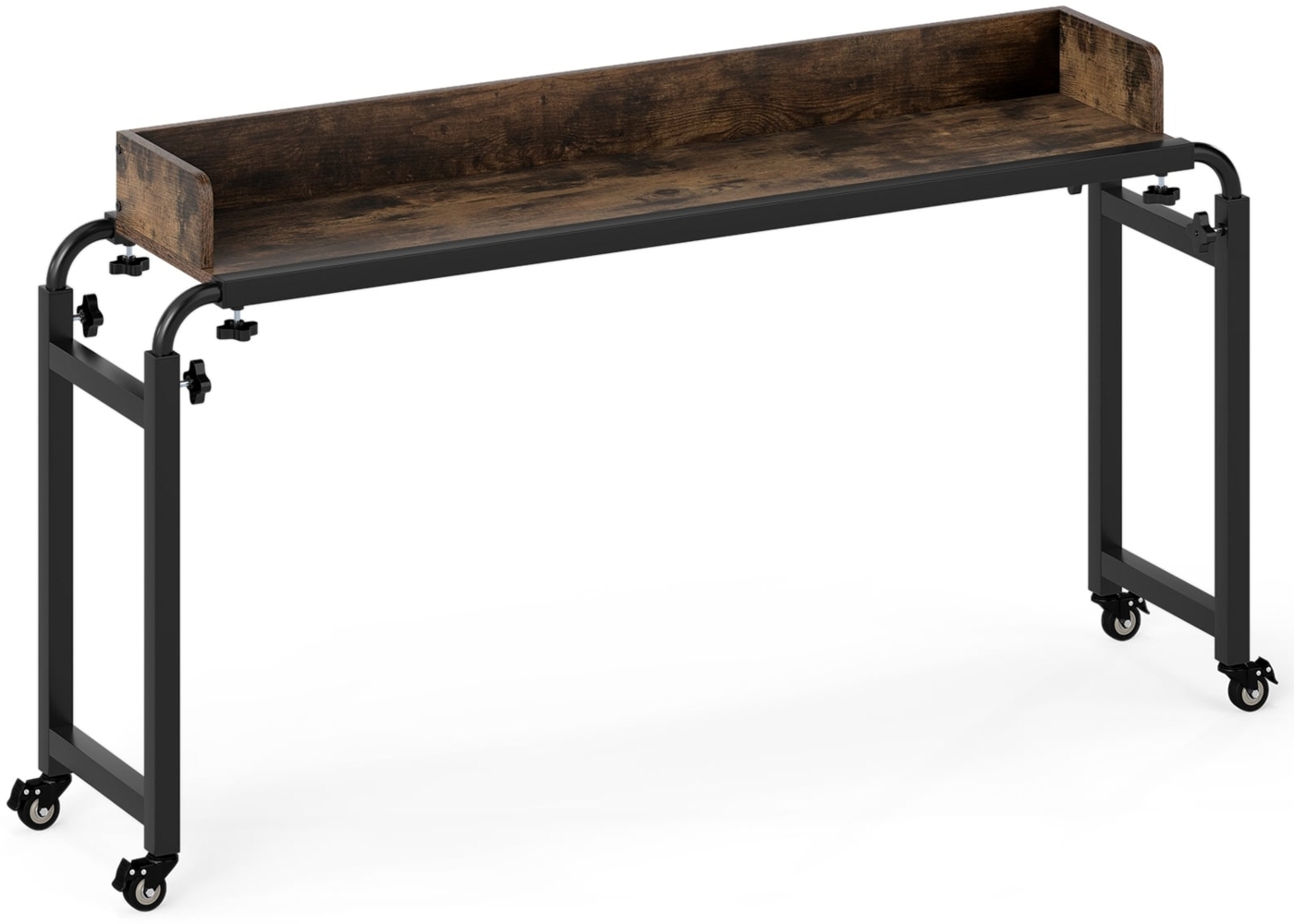 Überbetttisch mit Rollen & Verstellbarer Höhe & Länge Betttisch Pflegetisch Schreibtisch Bild 1