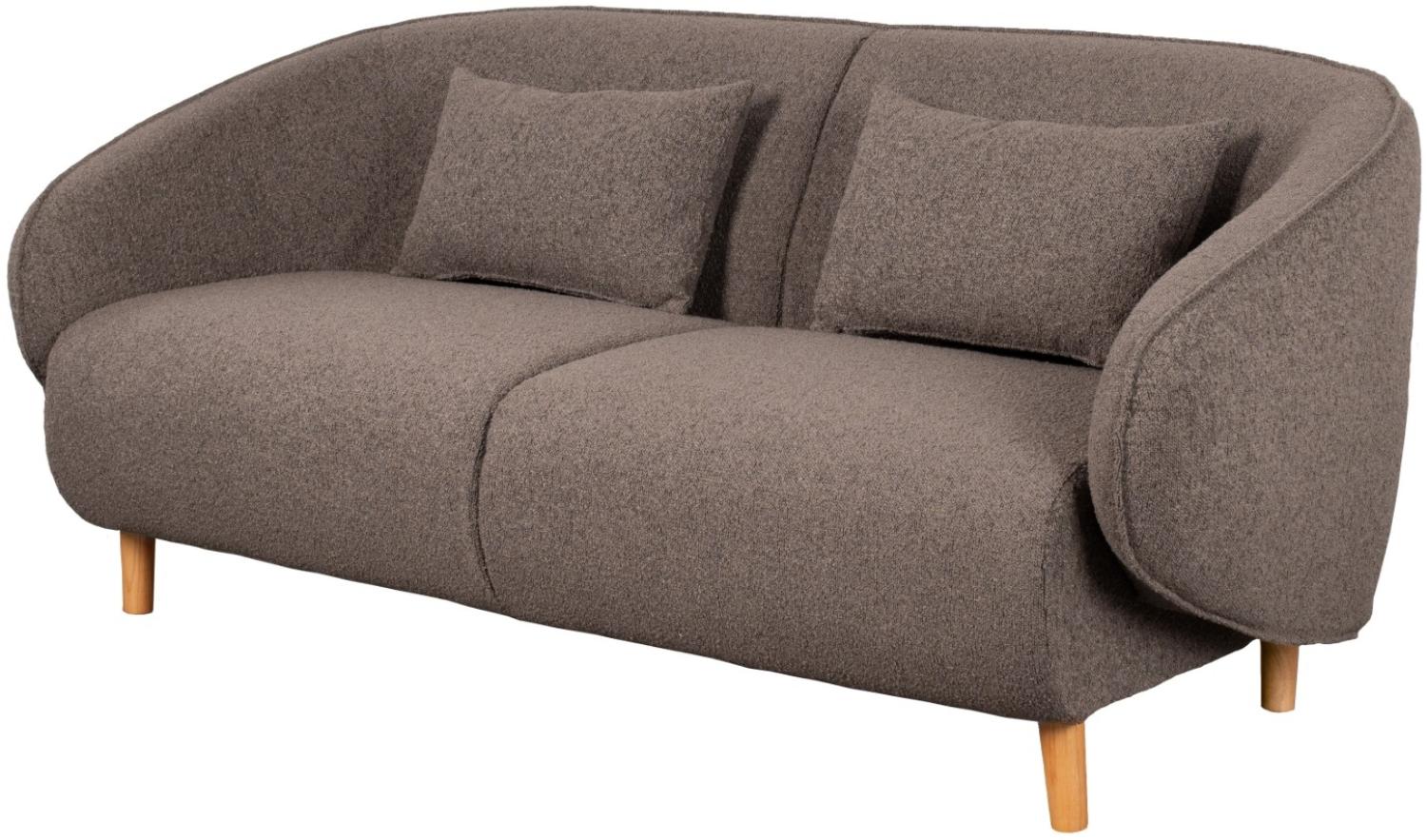 Loungesofa Alezio inkl. Knuffelkissen - Dreisitzer - Polyester - braun Bild 1