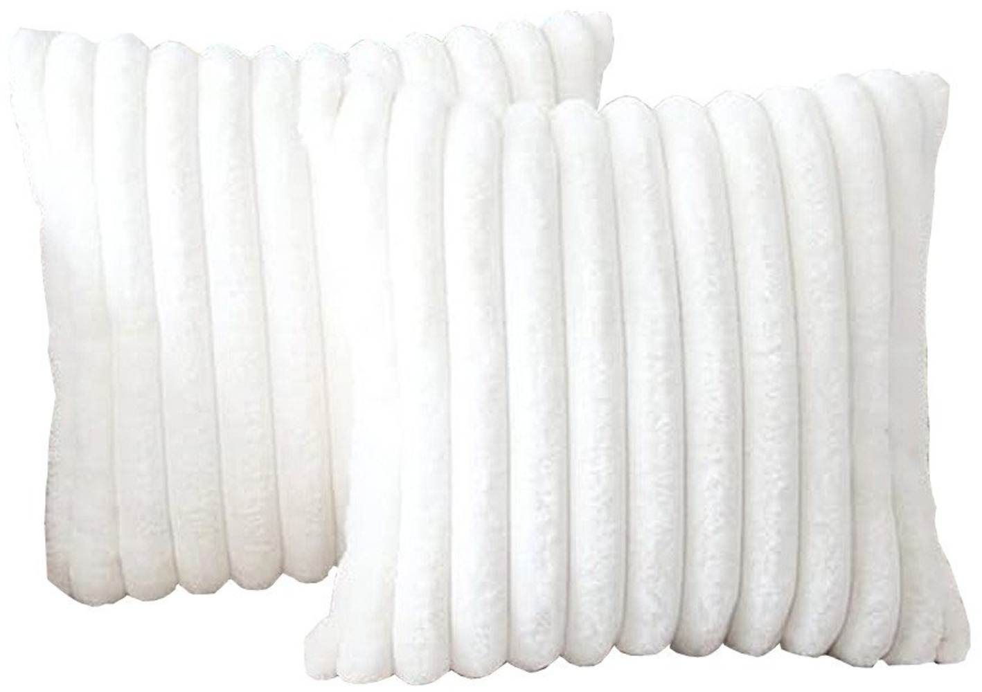 Coonoor Kissenbezug 45x45 cm Plüsch Deko Kissenbezüge Weich Gestreift Kissenhülle, (2 Stück), Dekokissen Sofakissenbezug Luxus Sofakissen Wohnzimmer Sofa Bild 1