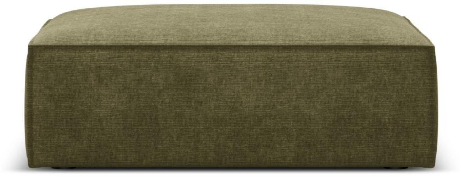 Micadoni Pouf Hocker Kaelle | Bezug Green | Beinfarbe Black Plastic Bild 1