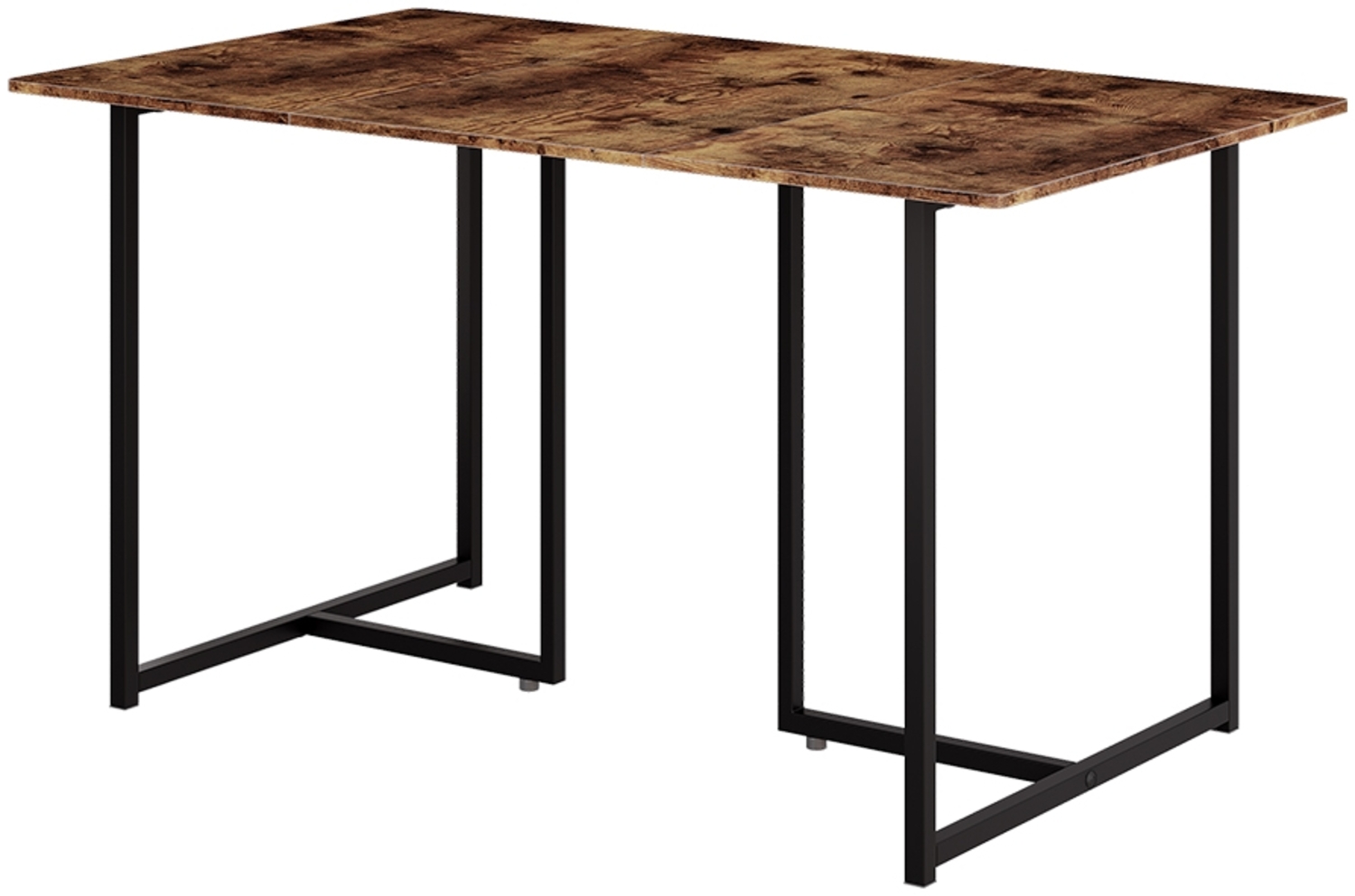 Esstisch Merido Eiche rustikal/Schwarz 140 x 80 cm Vicco Bild 1