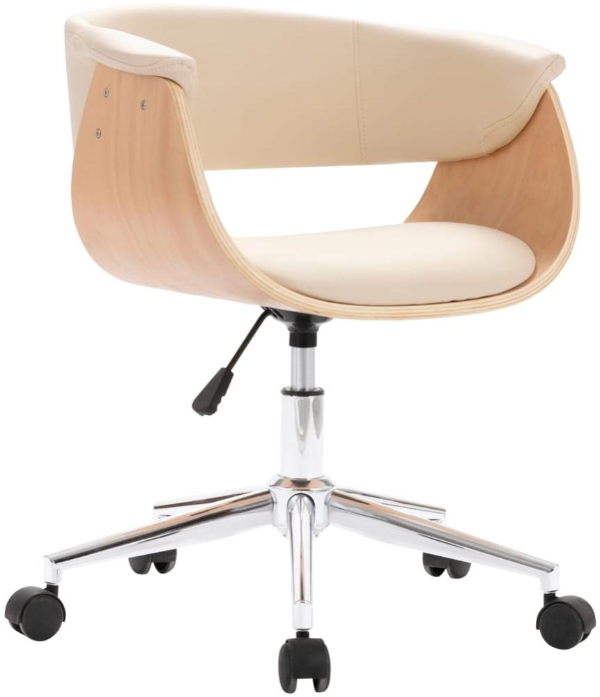 vidaXL Esszimmerstuhl Drehbar Creme Bugholz und Kunstleder 287399 Bild 1