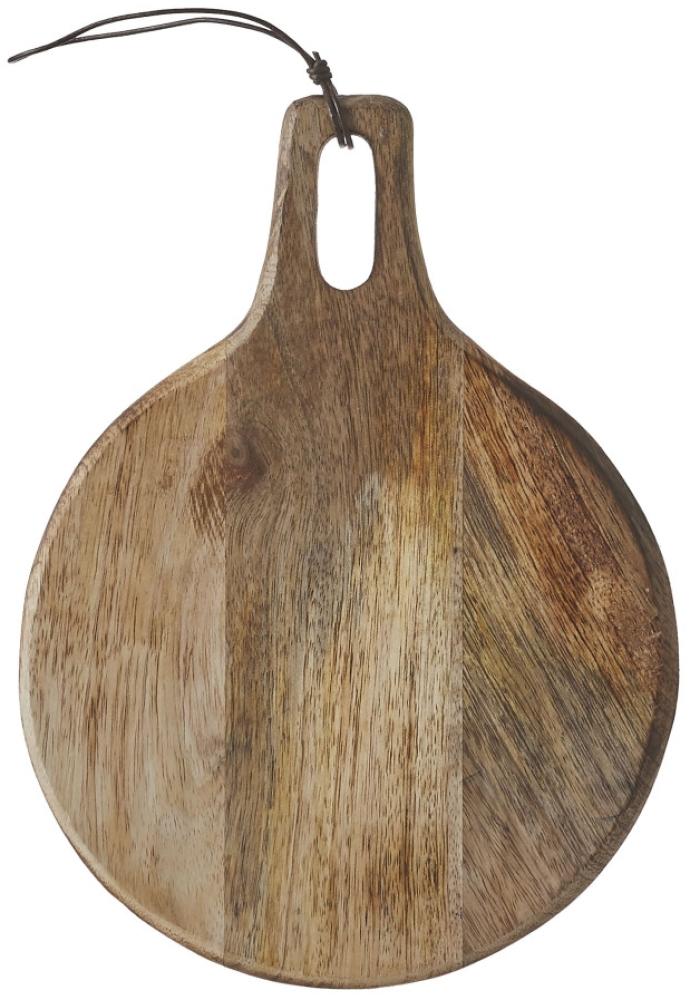 Mica Tranchierbrett Duko Mangoholz rund H 1 x B 29 x T 22 cm braun Bild 1