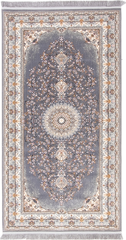 Morgenland Orientalischer Webteppich - Beauty Array - läufer - 200 x 100 - Grau Bild 1
