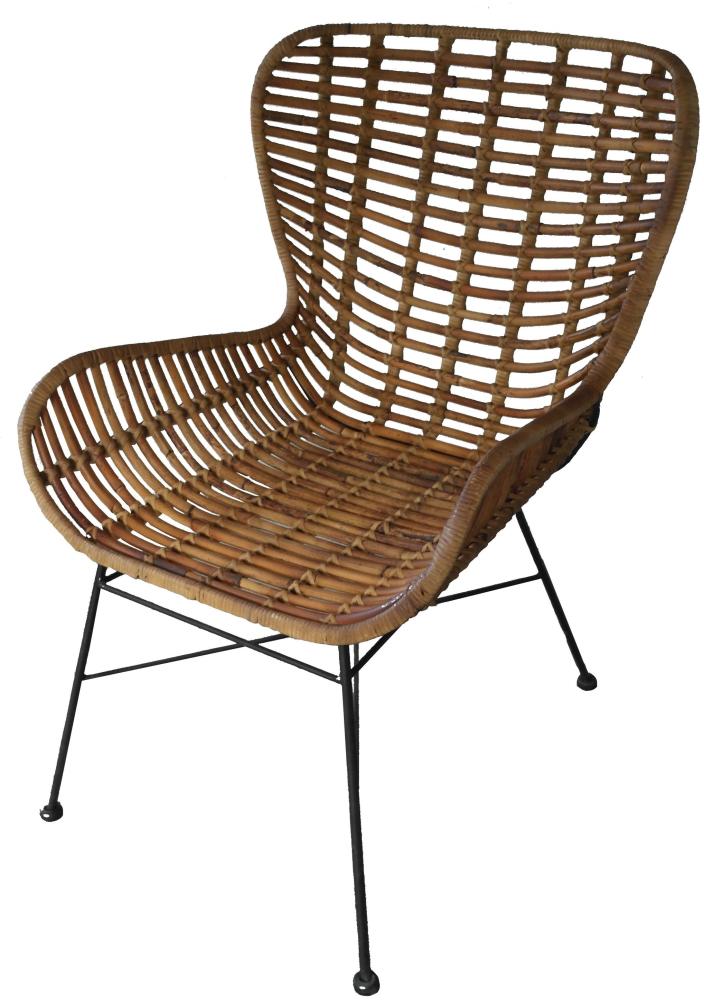 Rattan Essstuhl natur Esszimmerstuhl Küchenstuhl Esszimmer Wohnzimmer Stuhl Bild 1