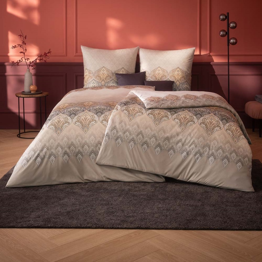 Estella Interlock Jersey Bettwäsche Sophia 6347-800 Kiesel 155x220 Bild 1