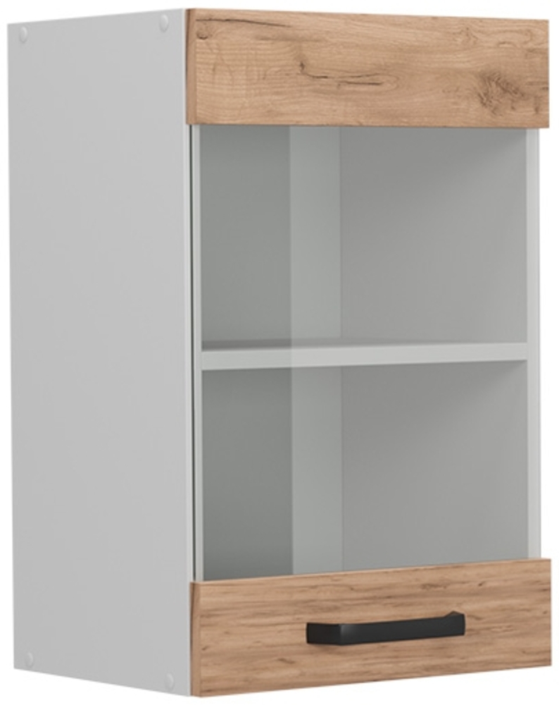 Vicco Küchenglasschrank Goldkraft Eiche 40 cm, R-Line Bild 1