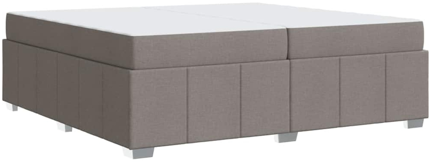 vidaXL Bettrahmen mit Matratze Taupe 200 x 200 cm Stoff 3398311 Bild 1