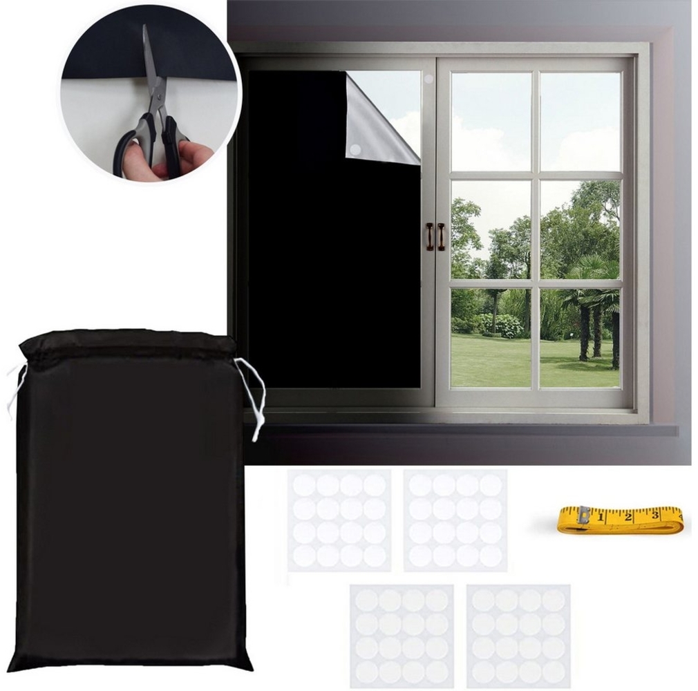 Rollo Verdunklungsrollo Thermo-Rollo, Dachfenster Verdunkelung, Ohne Bohren, BTTO V&G, Blickdicht Vorhänge, UV Hitzeschutz Rollos, Klettverschluss Bild 1