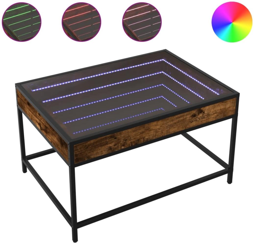 vidaXL Couchtisch mit Infinity-LED Räuchereiche 70x50x41 cm 847684 Bild 1