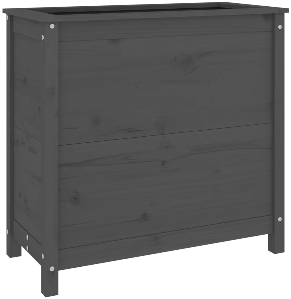 vidaXL Pflanzkübel Grau 82,5x40x78 cm Massivholz Kiefer 825284 Bild 1