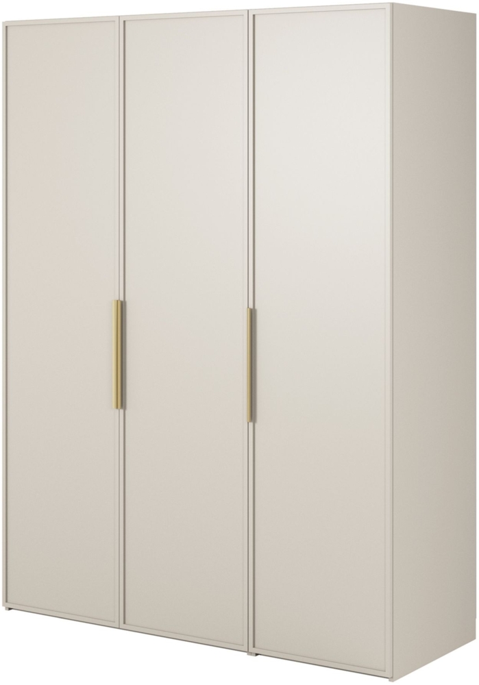 Selsey 'Frame' Kleiderschrank 3-türig mit Kleiderstange und Schubladen, greige 200 x 150 x 57 cm Bild 1