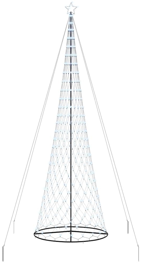 vidaXL LED-Weihnachtsbaum Kaltweiß 160 x 160 x 500 cm Metall 42018796 Bild 1