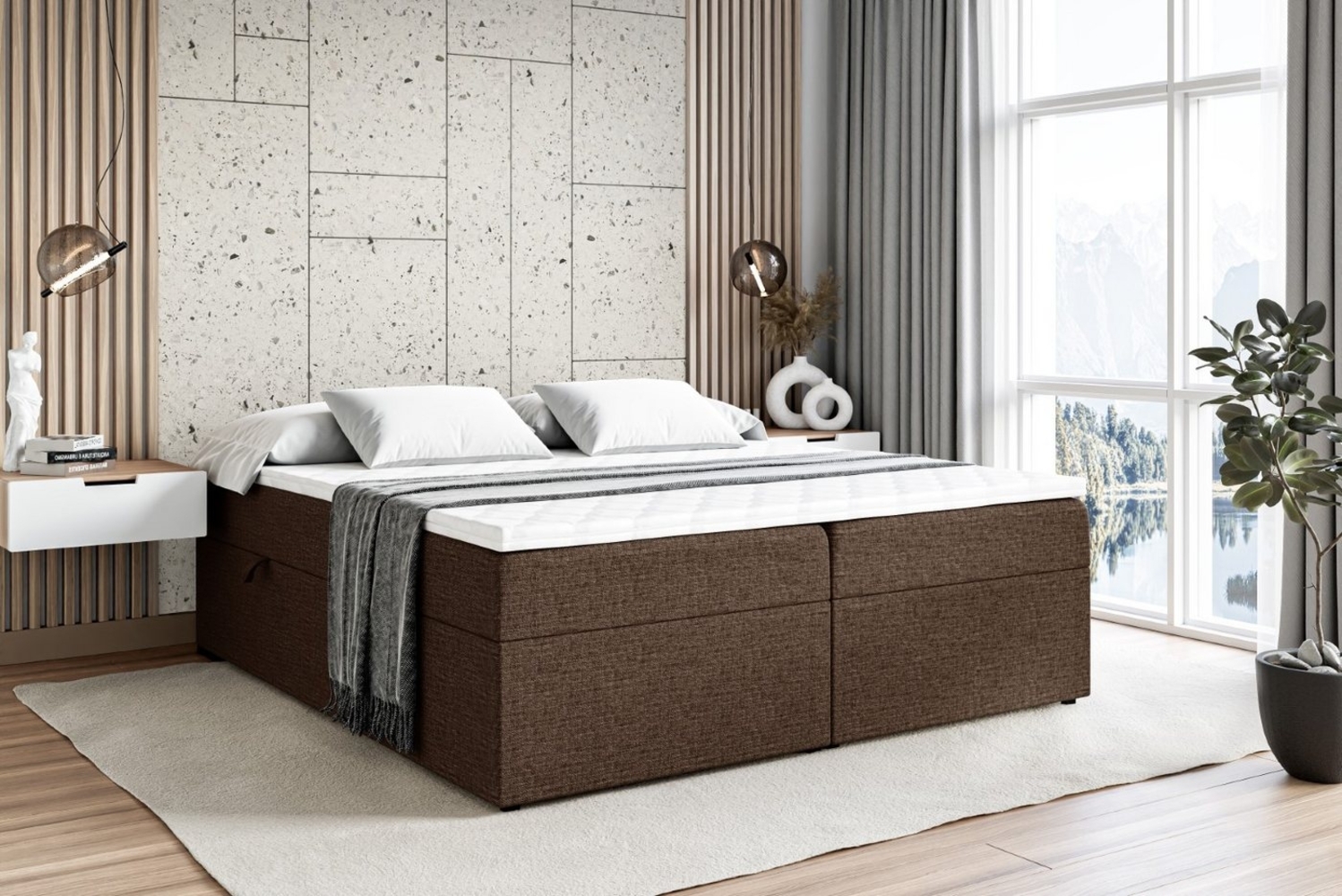 ALTDECOR Boxbett MARCE-BW (Multipocket-Matratze H4. H3 Matratze Bonellfederung. Topper) Bild 1