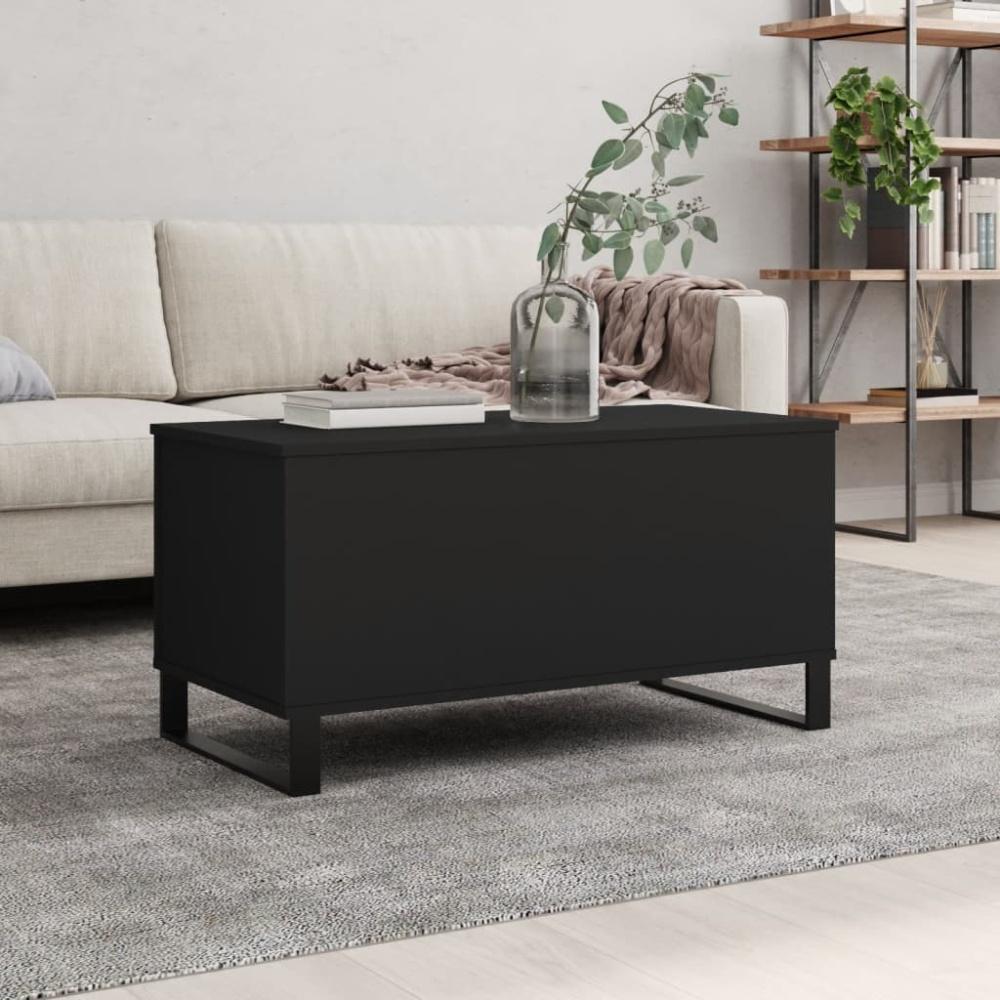 vidaXL Couchtisch Schwarz 90x44,5x45 cm Holzwerkstoff 830981 Bild 1