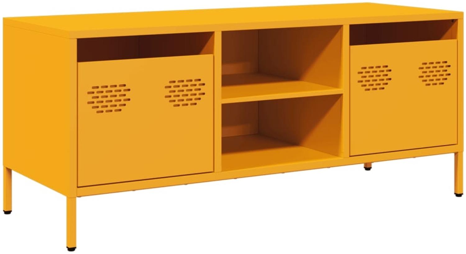 vidaXL TV-Schrank Senfgelb 101,5x39x43,5 cm Kaltgewalzter Stahl 851301 Bild 1