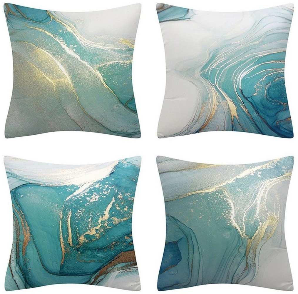 BYSURE Kissenbezüge, (4 Stück), Quadratische Dekorative Kissenbezüge 45x45cm Bild 1