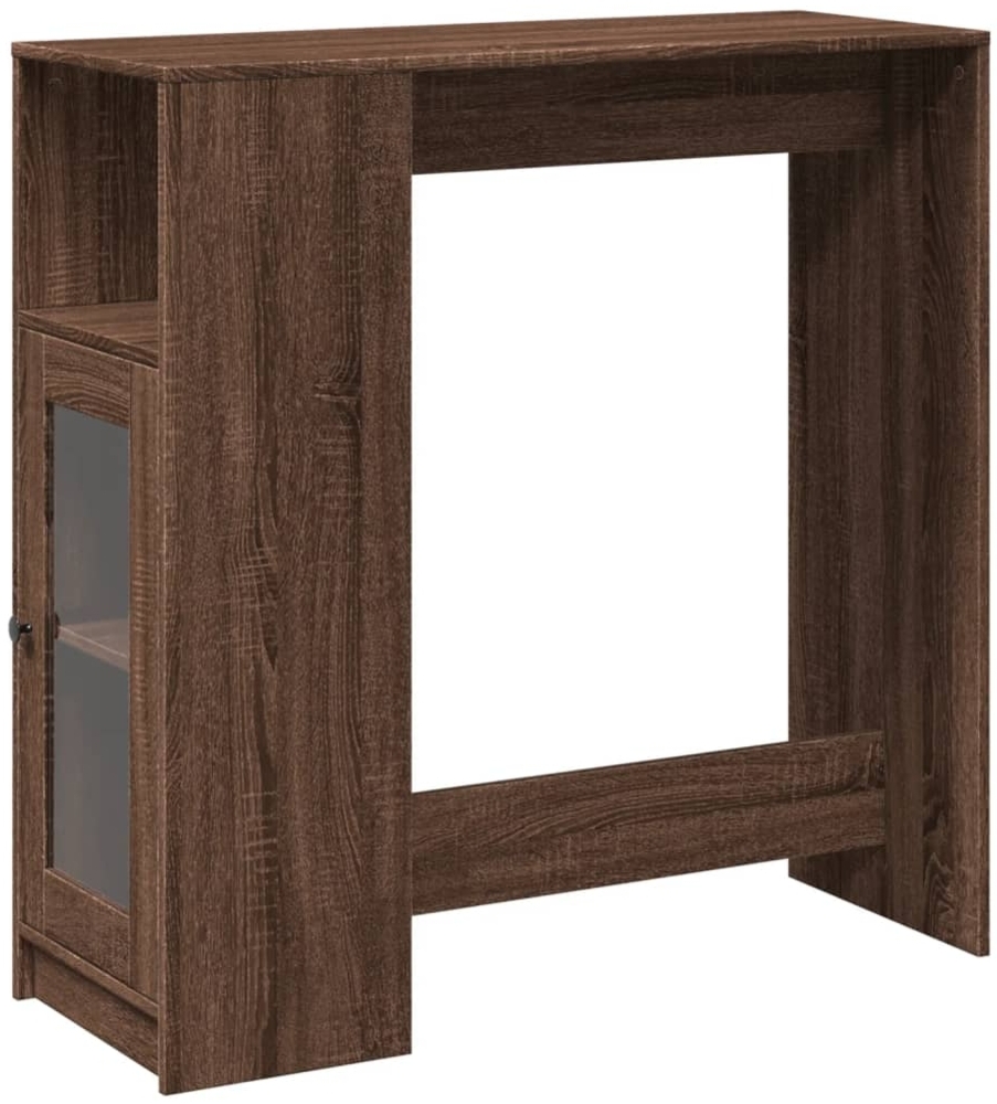 vidaXL Bartisch mit Regal Braun Eiche 101x40x103,5 cm Holzwerkstoff 854370 Bild 1