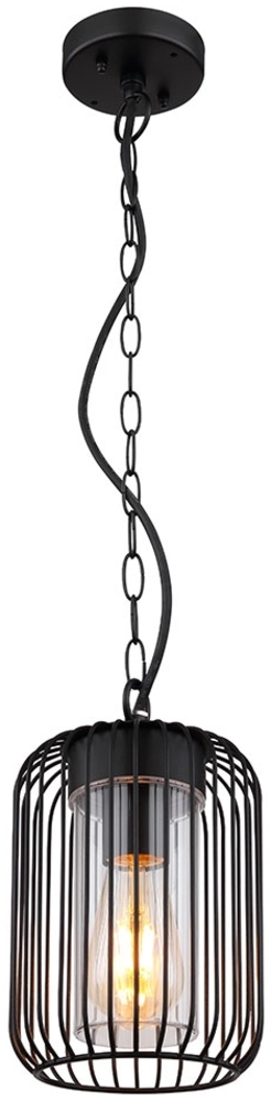 Hängelampe, Außenleuchte, Edelstahl schwarz, H 75,5 cm Bild 1