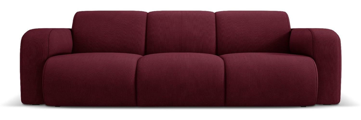 Micadoni Boucle Sofa Molino 3-Sitzer Strukturierter Stoff Bordeaux Bild 1