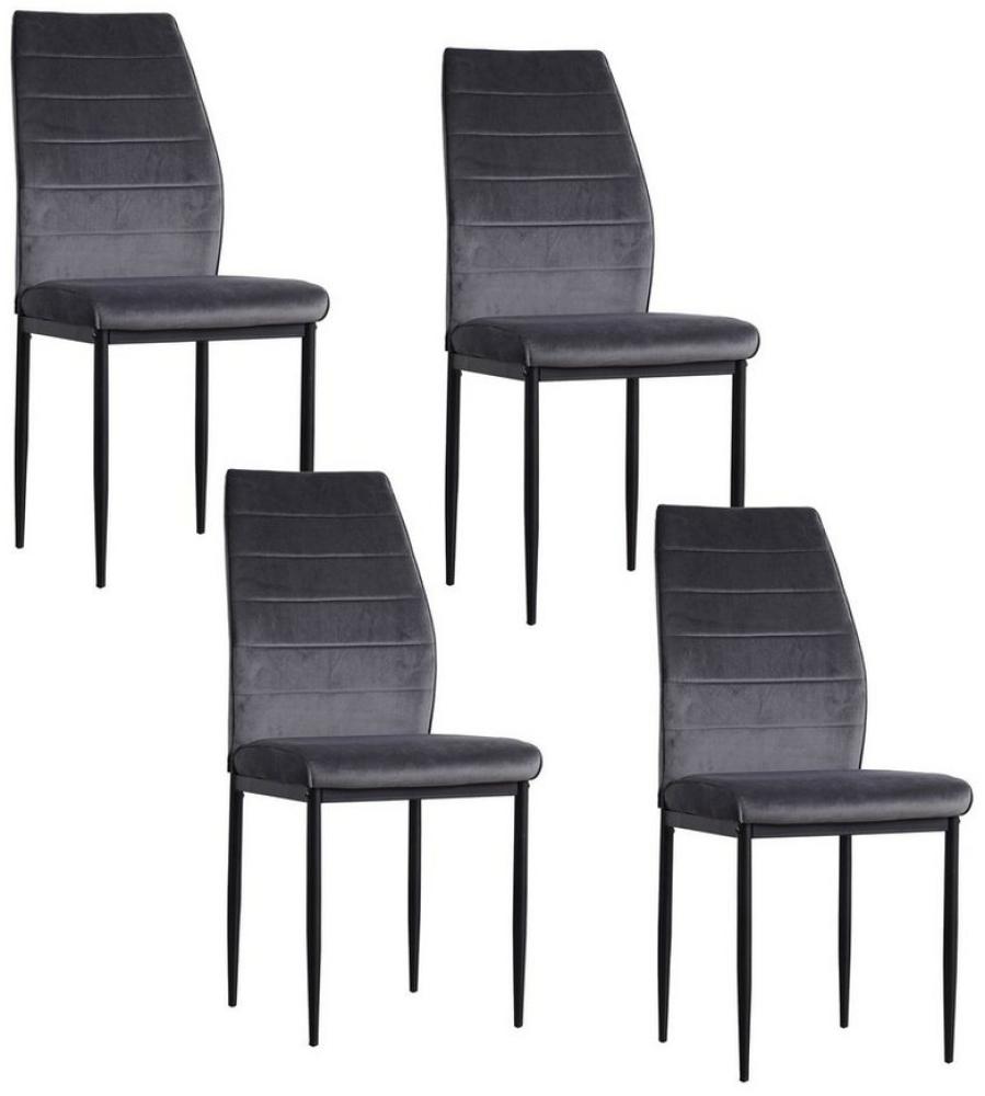 HTI-Living Esszimmerstuhl Stuhl Madison Velvet 4er-Set (Set, 4 St), Esszimmerstuhl Samt Bild 1