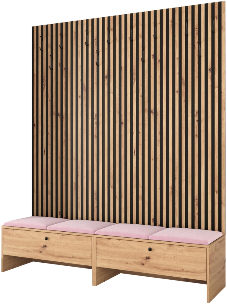Garderoben-Set Melire V, Unterschrank, Griffe aus Metall (Farbe: Artisan Eiche, Manila 09) Bild 1