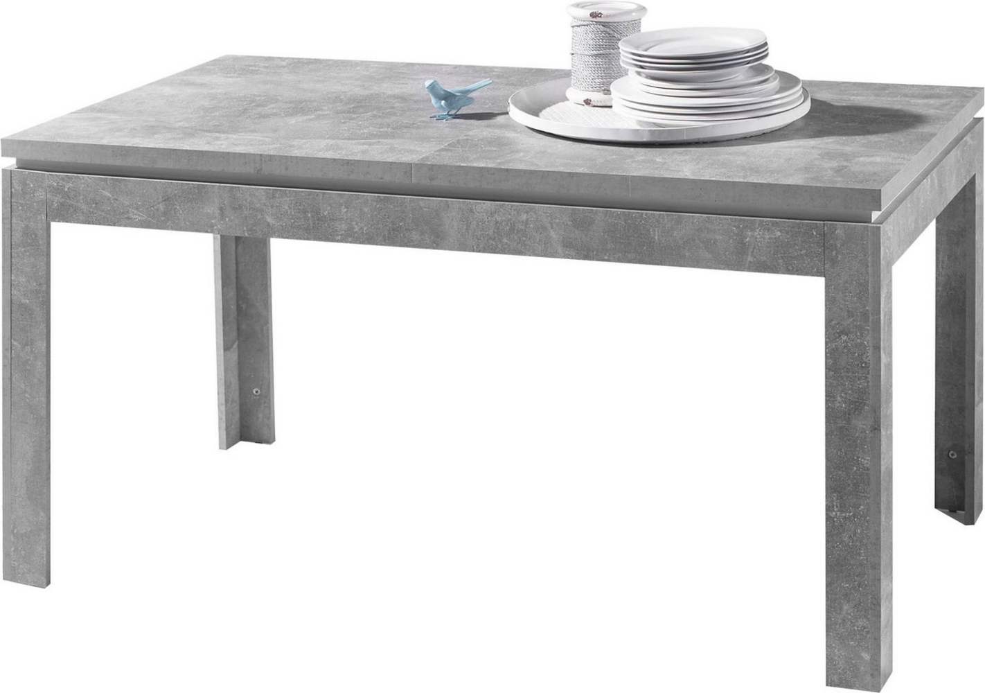 Esstisch STONE Esszimmertisch Dinnertisch Küchentisch Tisch ausziehbar in grau beton 140-180cm Bild 1