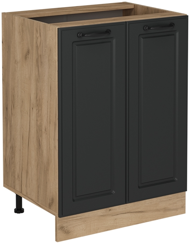 Küchenunterschrank R-Line Anthrazit Landhaus 60 cm ohne Arbeitsplatte Vicco Bild 1