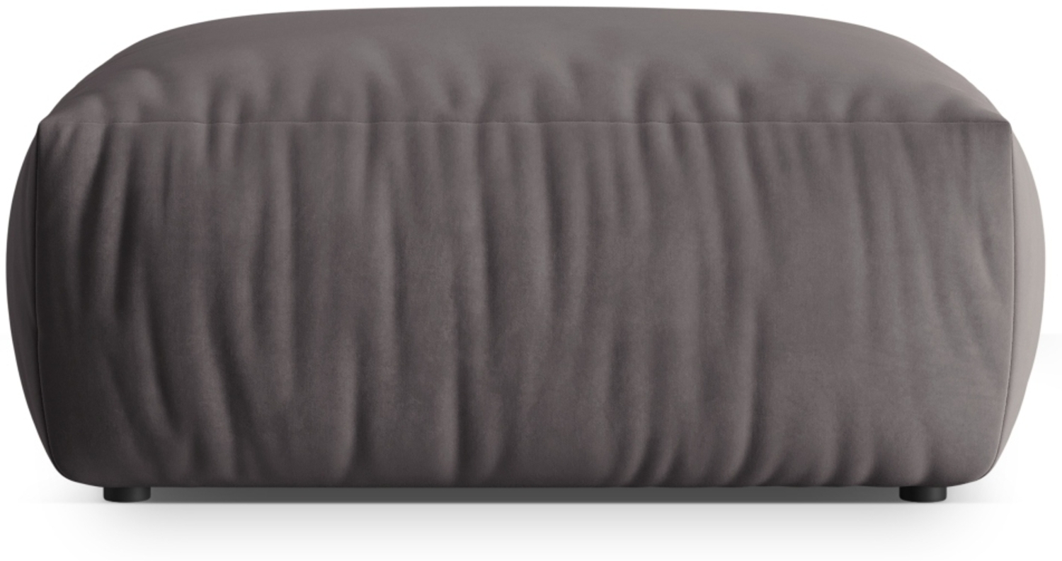 Micadoni Hocker Chris 1-Sitzer Samt Dunkelgrau Bild 1