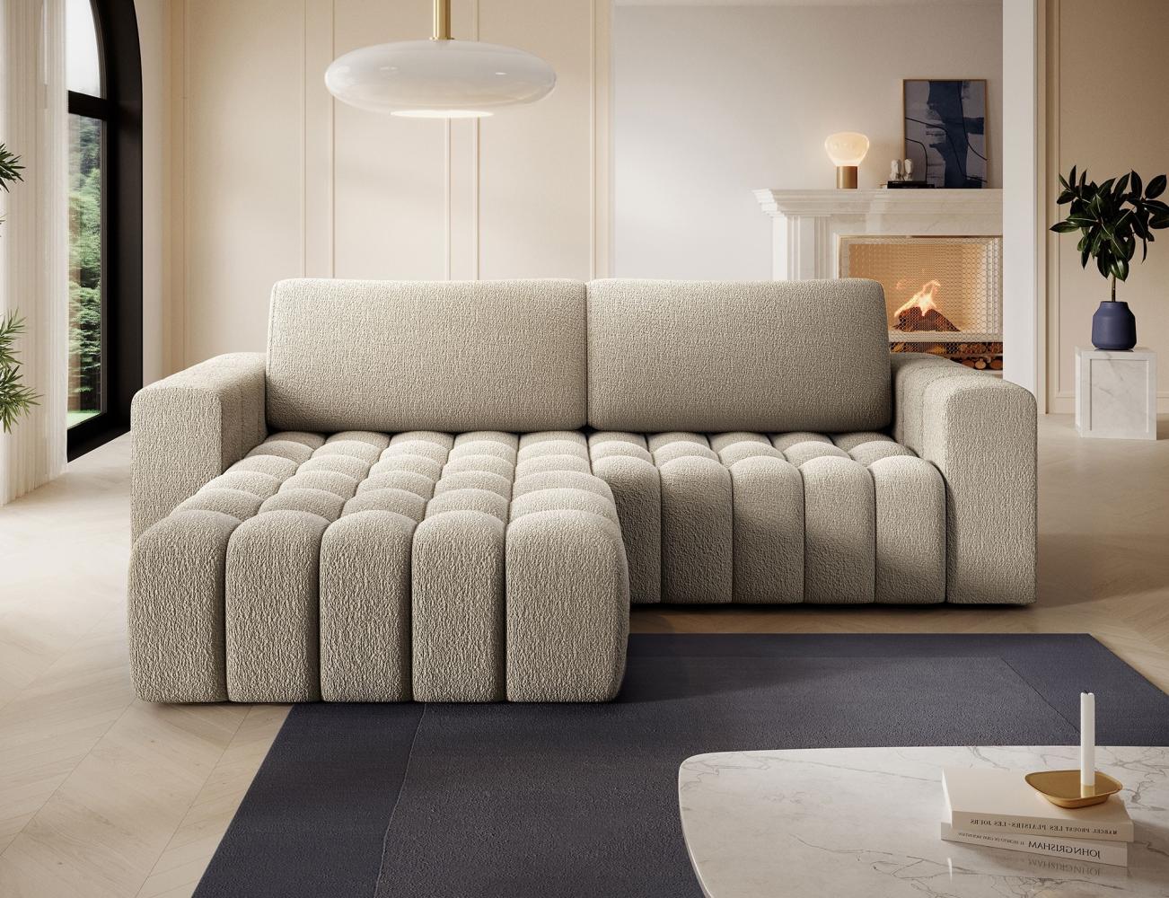 Eltap 'Bonett' Ecksofa mit Schlaffunktion, 92 x 175 x 250 cm, Dunkelbeige, Links Bild 1