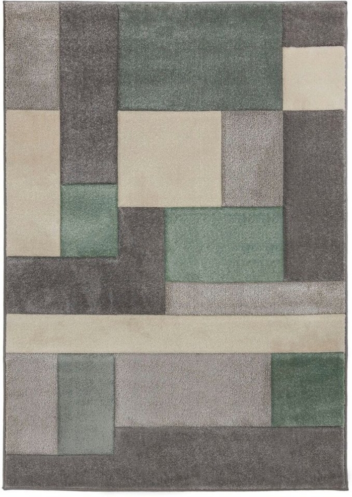 FLAIR RUGS Teppich Cosmos, rechteckig, Höhe: 12 mm, Patchwork Design, mehrfarbig, mit Hoch-Tief-Effekt Bild 1