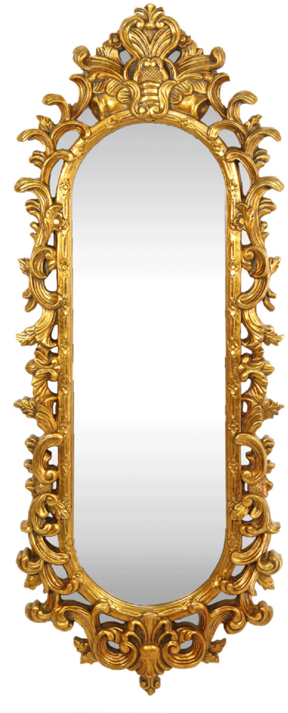 Casa Padrino Barock Wandspiegel Gold 55 x H. 125 cm - Handgefertigter Garderoben Spiegel - Edel & Prunkvoll Bild 1