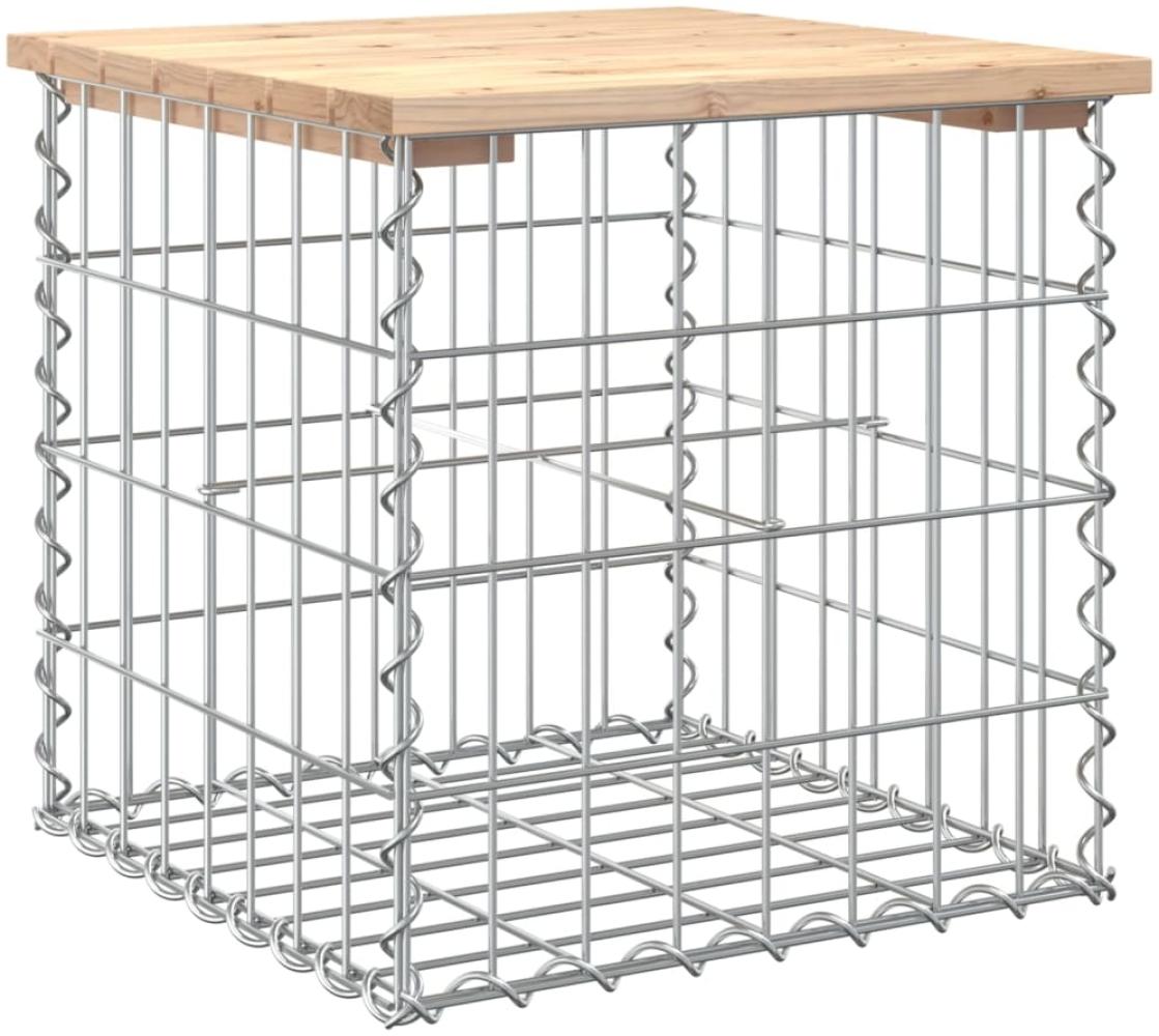 vidaXL Gartenbank aus Gabionen 43x44x42 cm Massivholz Kiefer 834335 Bild 1