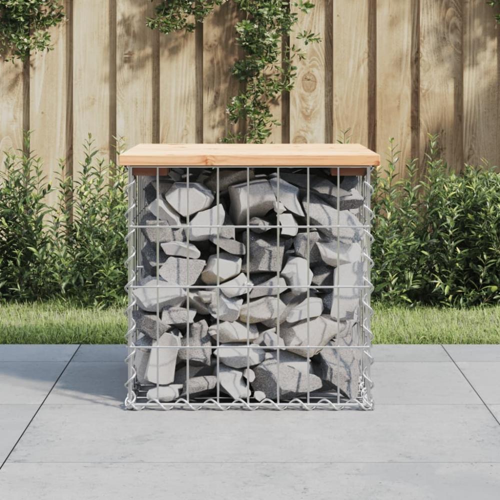 vidaXL Gartenbank aus Gabionen 43x44x42 cm Massivholz Kiefer 834335 Bild 1