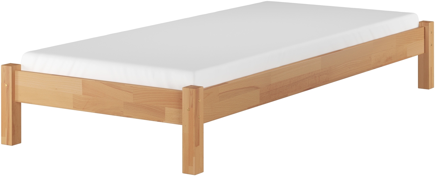 Erst-Holz Einzelbett Futonbett 80x200 Massivholz Buchebett massiv Rollrost Matratze 60. 84-08 M Bild 1