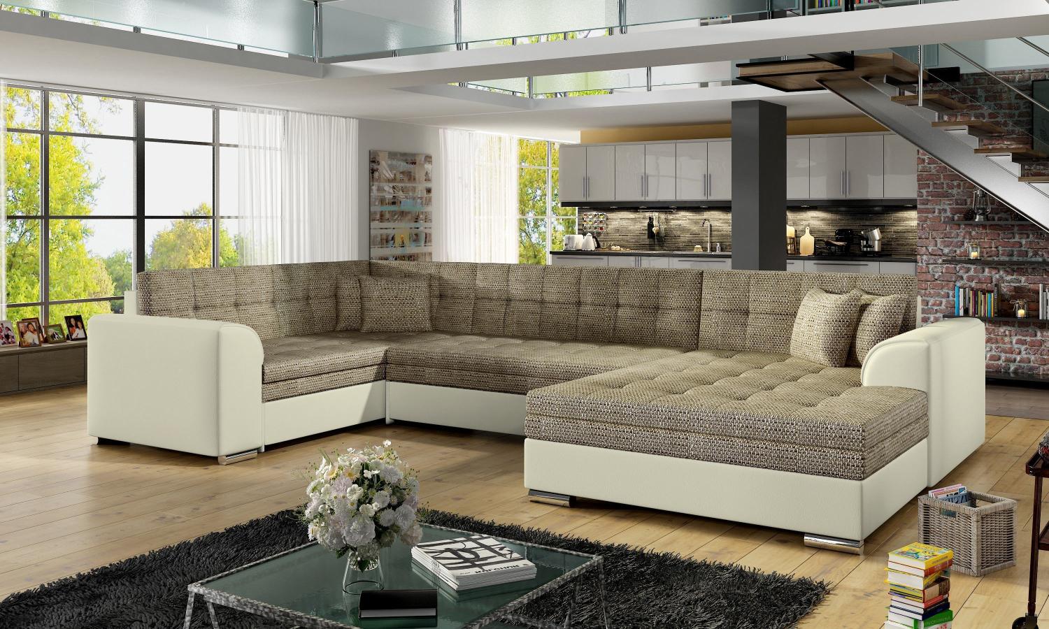 Wohnideebilder Damario Beige Ecksofas & Eckcouches Dam_13 Bild 1