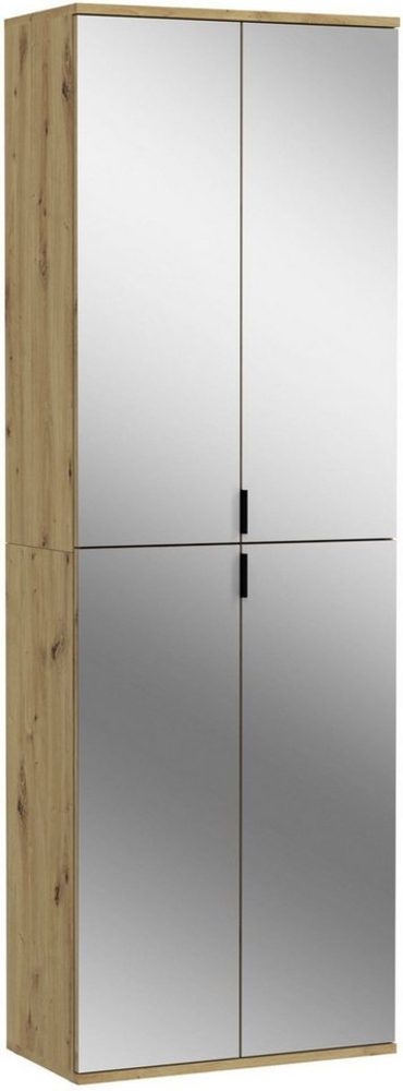 INOSIGN Schuhschrank Trondheim, Höhe 193 cm, 4 Spiegeltüren, 9 Fächer, 7 Einlegeböden inkl. ausziehbarer Kleiderstange, Garderobenschrank, Kleiderschrank Bild 1