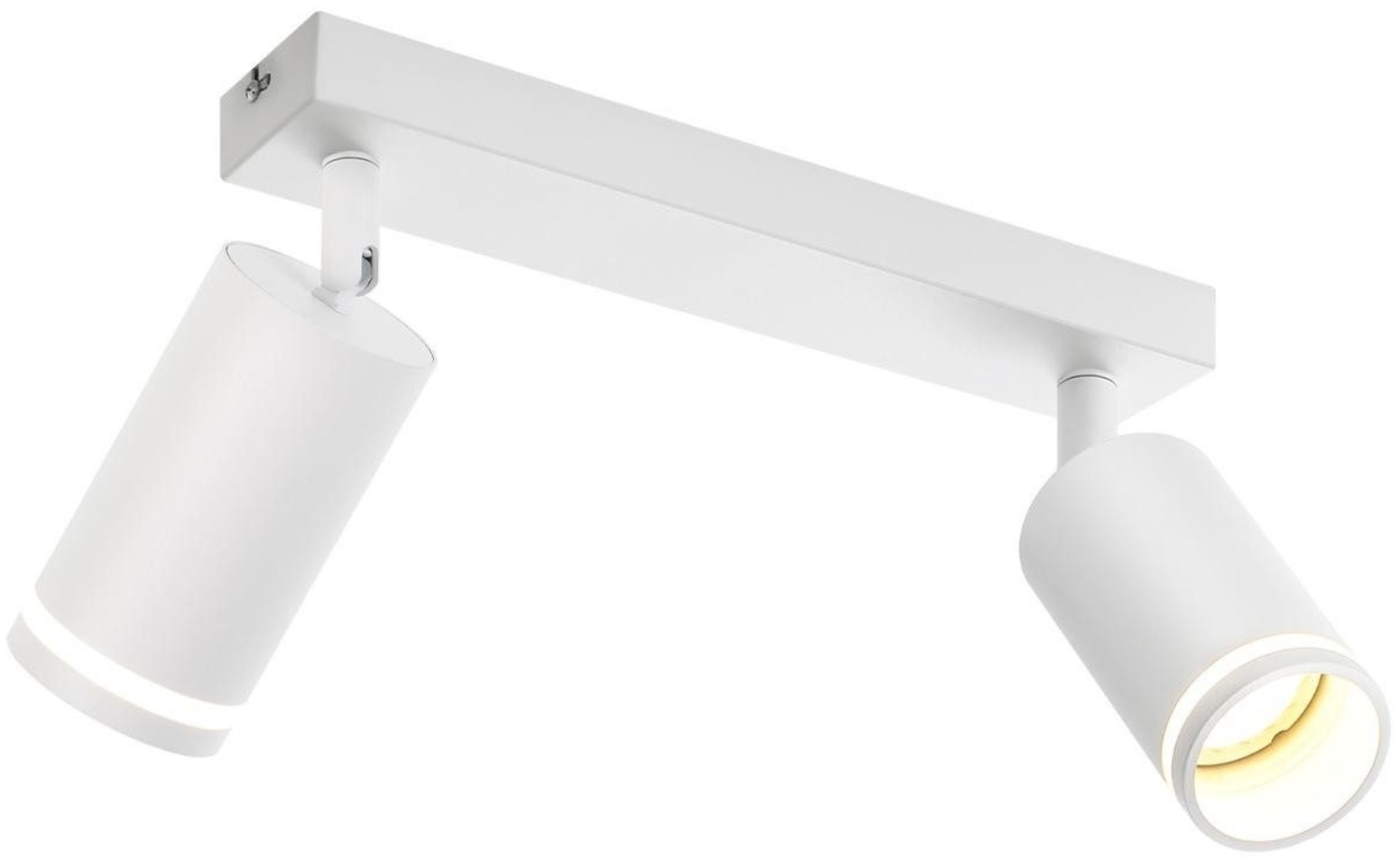 ZMH 2-Flammige LED Deckenleuchte - Weiße GU10 Deckenleuchte Schwenkbarer Strahler Holz Wandleuchte Wandstrahler für Wohnzimmer Schlafzimmer Ohne Leuchtmittel Bild 1