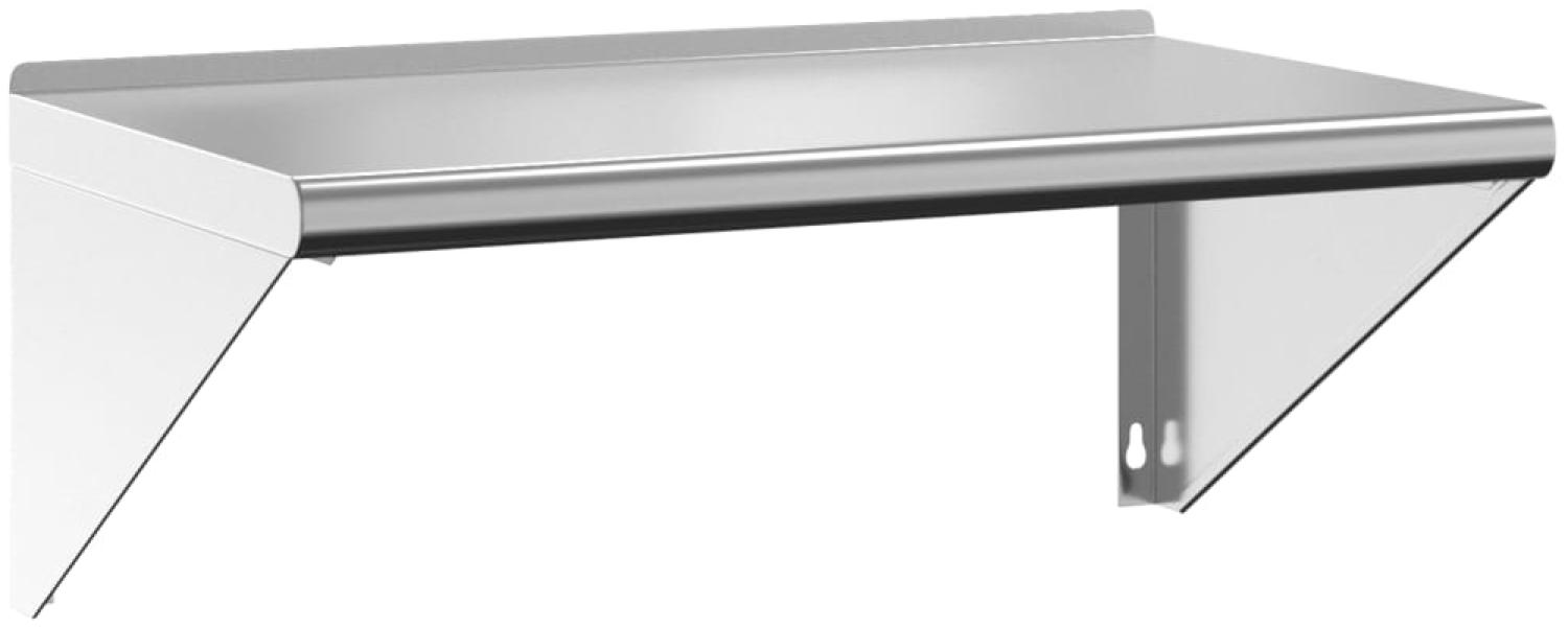 vidaXL Wandregal 75x45x31 cm Silbern Edelstahl 30274 Bild 1