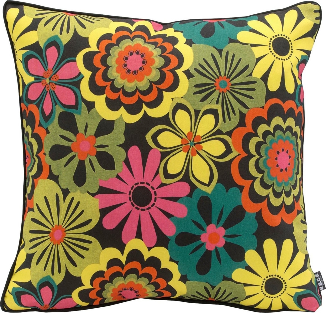 H.O.C.K. Dekokissen Luciana, in Blumen-Optik, Kissenhülle mit Füllung, 1 Stück Bild 1