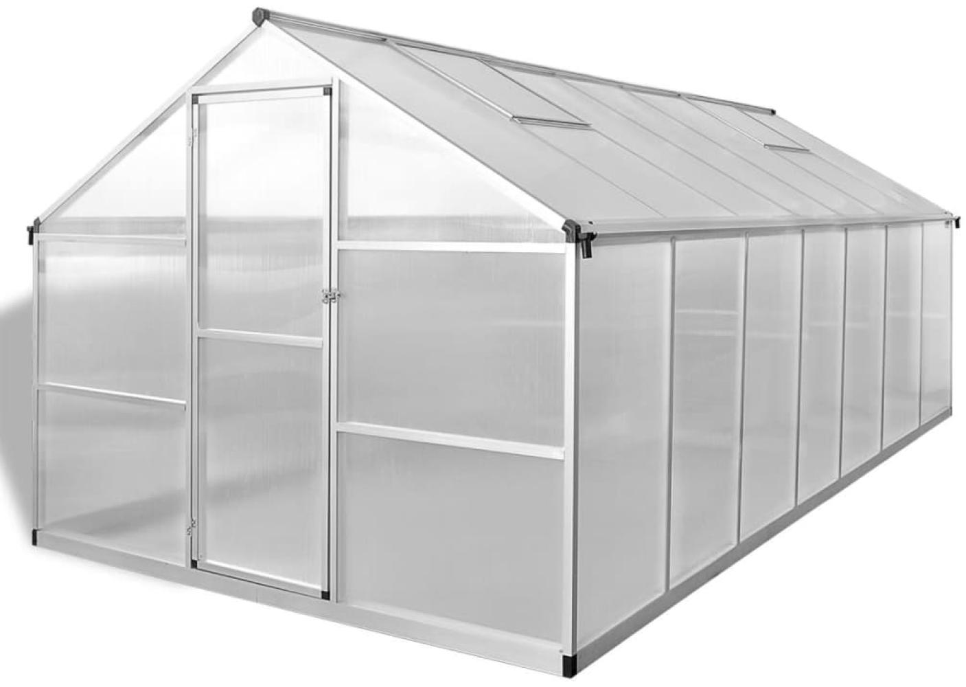 vidaXL Gewächshaus Verstärkt Aluminium 10,53 m² 43556 Bild 1
