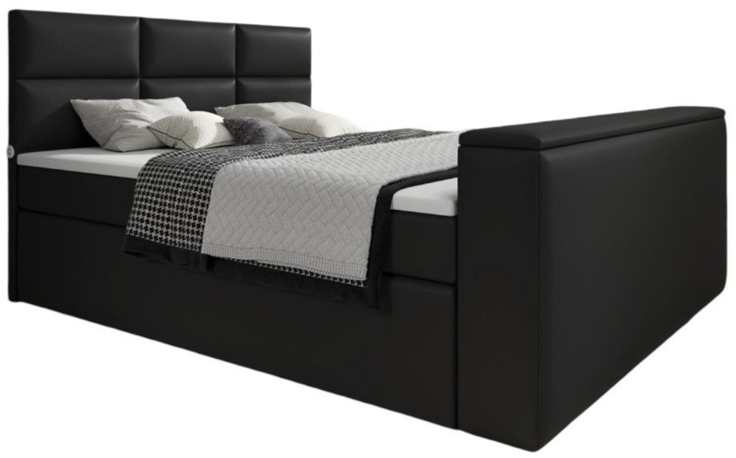 Luxusbetten24 Boxspringbett Carito, mit TV Lift, USB-Anschluss und Stauraum Bild 1