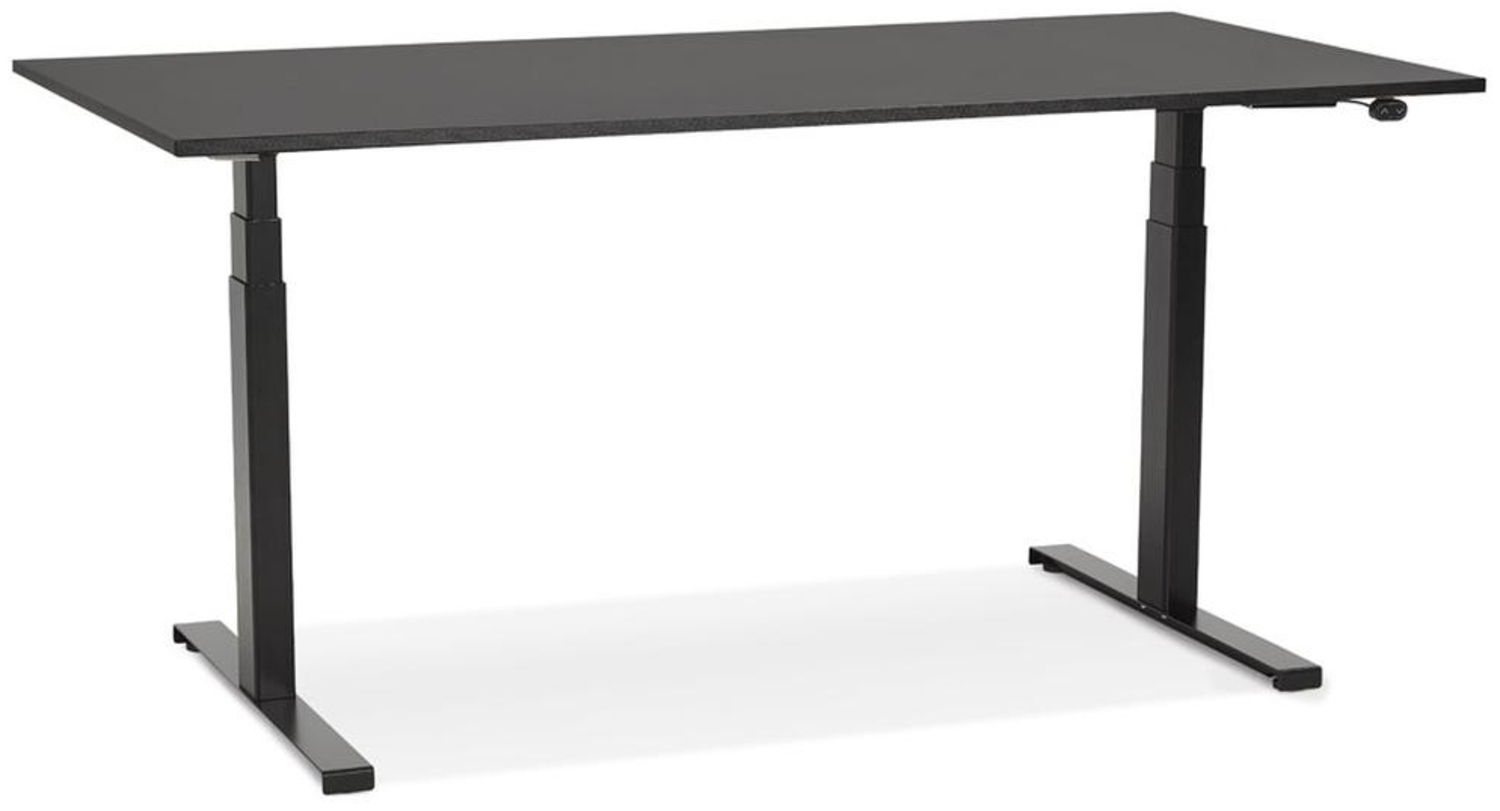 Kadima Design Computertisch elektrisch höhenverstellbar 65-133 cm | 140x70 cm | schwarz | Büroschreibtisch Melaminholz Bild 1