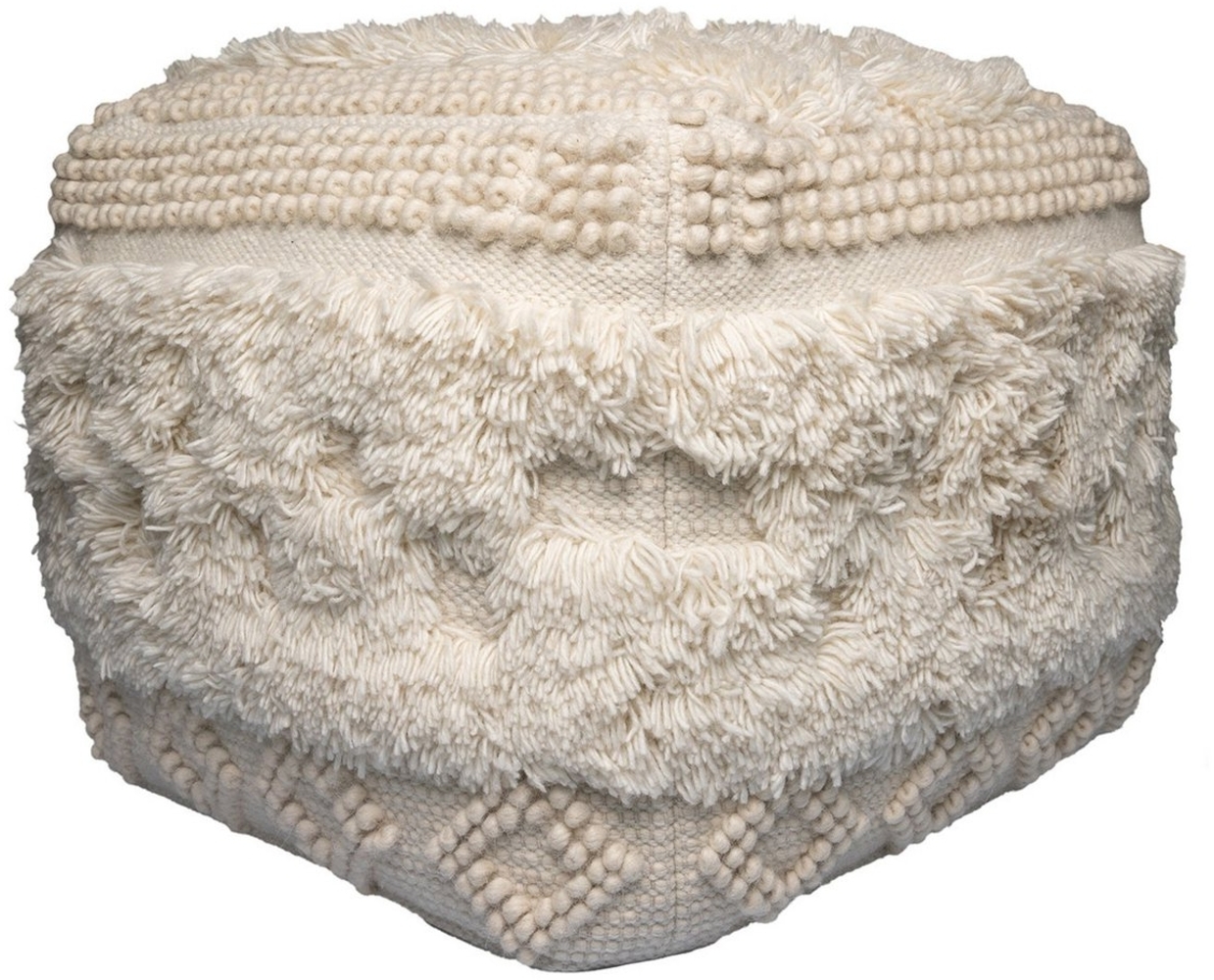 Qiyano Hocker Pouf Amare Groß Natur - Boho-Stil, Handgefertigt, Weich (1 St) Bild 1