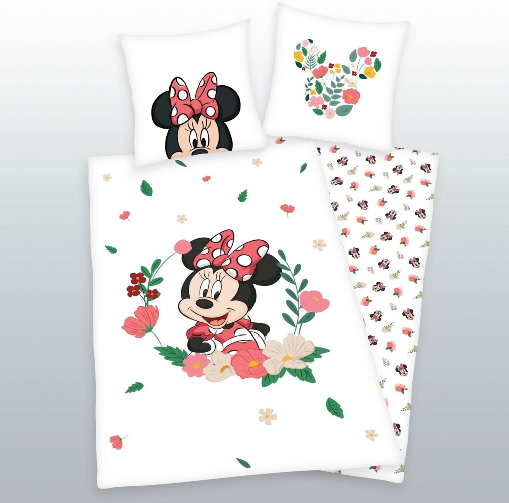 Disney Wendebettwäsche Disney Minnie Mouse, Flanell, mit tollem Minnie Mouse Motiv Bild 1