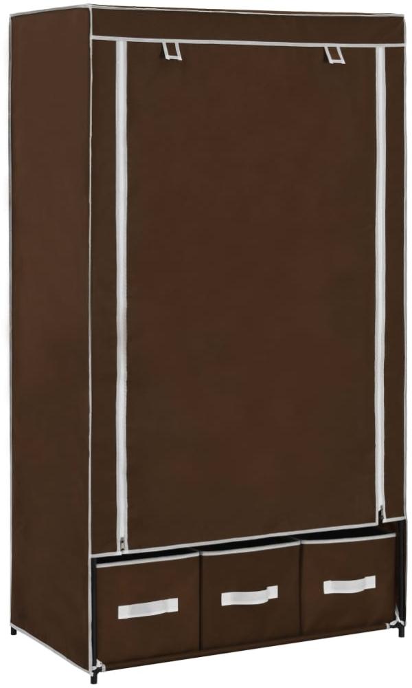 vidaXL Kleiderschrank Braun 87 x 49 x 159 cm Stoff 282458 Bild 1