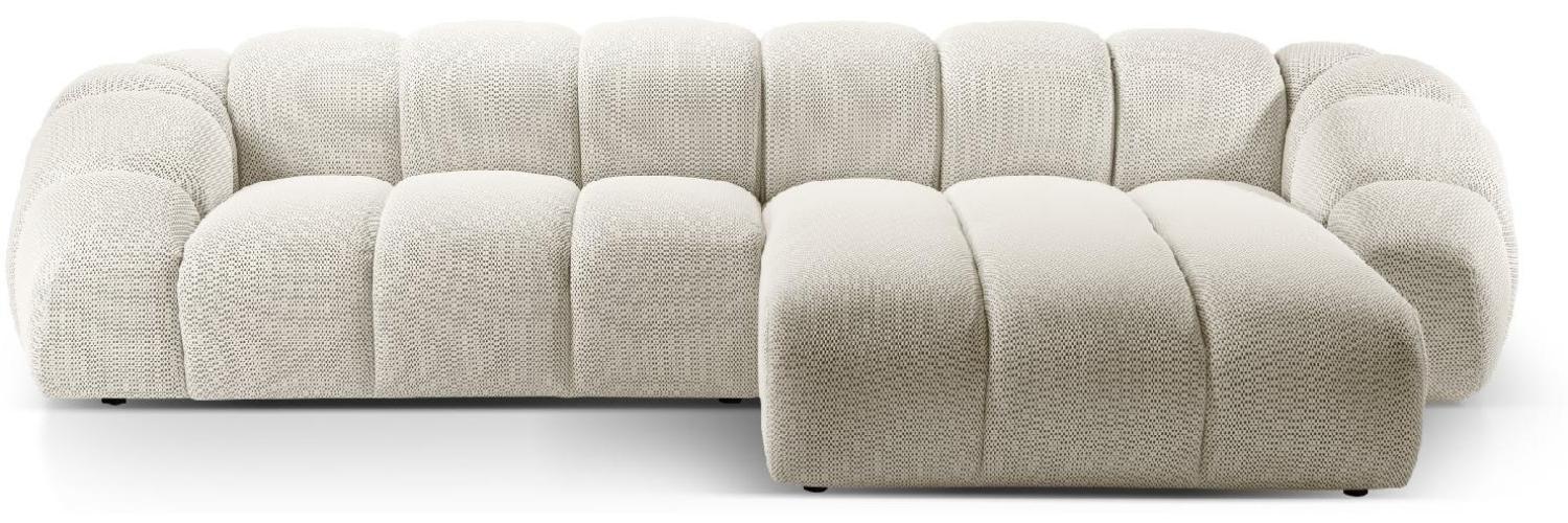 Micadoni Ecksofa Diana 4-Sitzer Rechts 3D-Stoff Helles Beige Bild 1