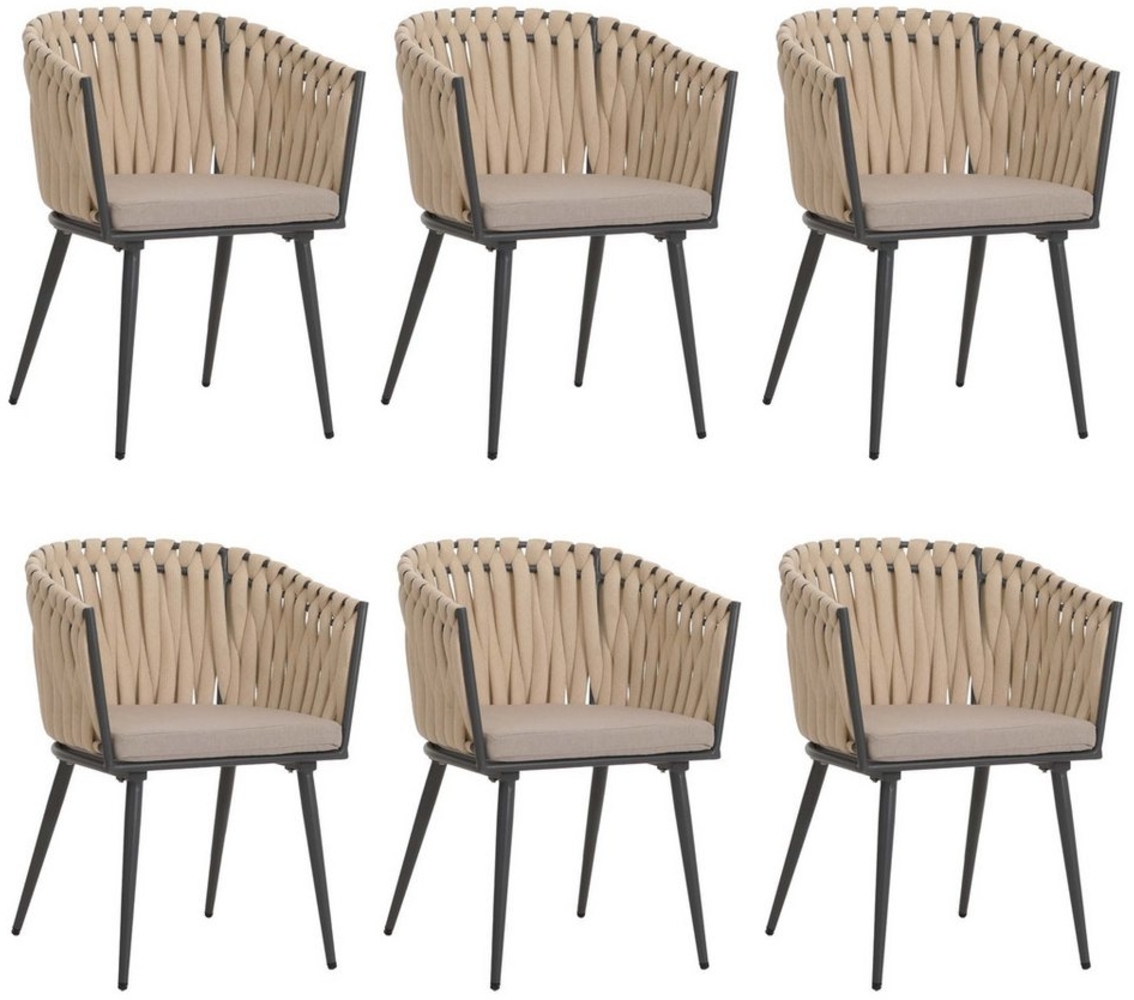 MCW Esszimmerstuhl MCW-N38-ID-6 (6er-Set), Mit besonders dickem elastischem Seilgeflecht Bild 1