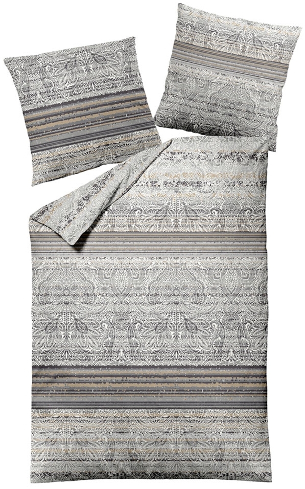 Satin-Bettwäsche MONDO 155x220 cm / 9106_336_070, Baumwolle, Beige Bild 1