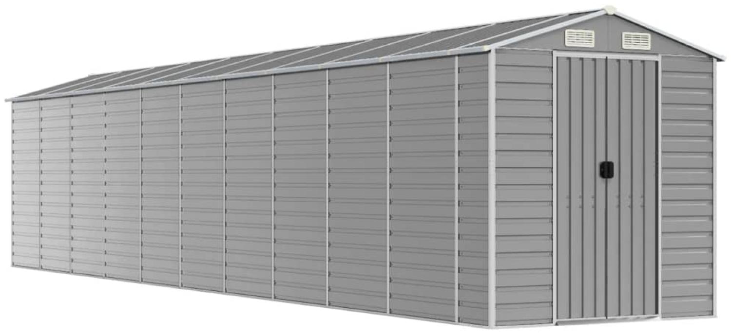vidaXL Gartenhaus Hellgrau 191x895x198 cm Verzinkter Stahl 3188251 Bild 1